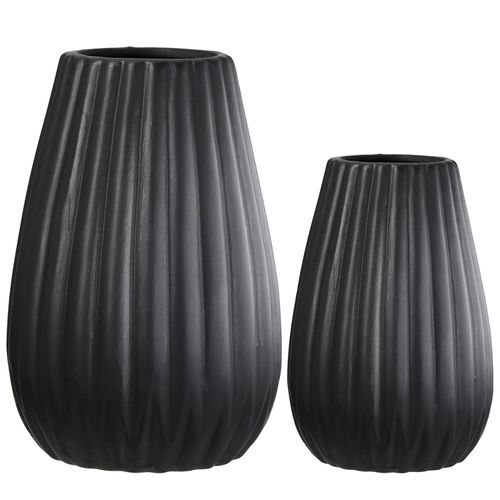 4063387591871 - Casablanca by Gilde Tischvase »2tlg Set Vase Piega schwarz H17 cm« (1 St)