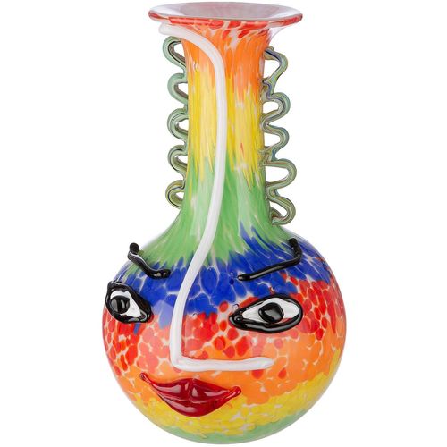 4063387518977 - Casablanca by Gilde Tischvase Glasart Designvase Salvato aus Glas (1 St) durchgefärbt handgearbeitet und mundgeblasen bunt|rot