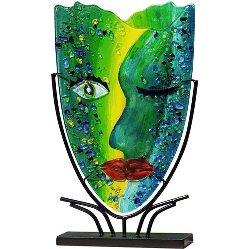 4063387398739 - Dekovase CASABLANCA BY GILDE Twinkle Vasen Gr B H T 29 cm x 49 cm x 10 cm grün Blumenvasen dekorative Vase aus Glas Dekoobjekt