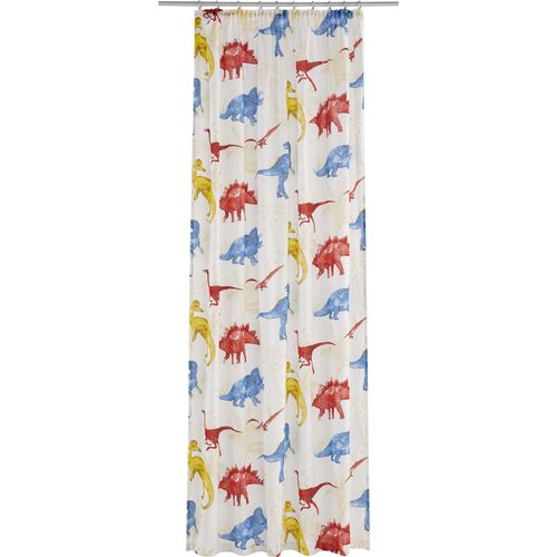 4068222180494 - Gardine LÜTTENHÜTT DINO Gr 4 weiß B135cm H245cm Polyester Baumwolle Gardinen Kindergardine einseitig mit Dinosauriern bedruckt