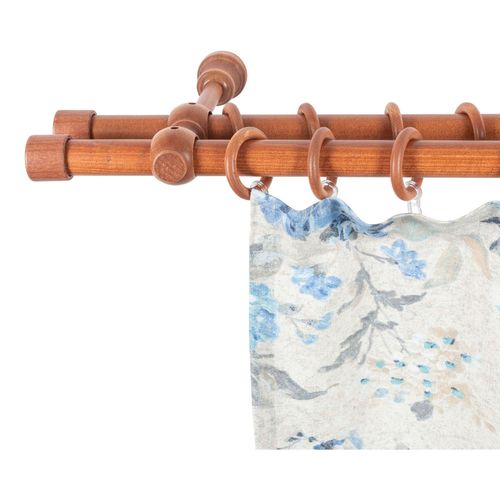 5949127111372 - Gardinenstange »Cafiro« 2 läufig-läufig Fixmass 28 mm Holz verschiedene Längen und Farben Komplettset