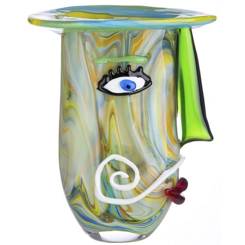 4063387392546 - Tischvase CASABLANCA BY GILDE Plato Vasen Gr B H T 21 cm x 29 cm x 195 cm grün Blumenvasen dekorative Vase aus Glas Blumenvase