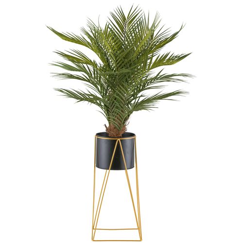 4064118241638 - Kunstpalme CREATIV GREEN Arecapalme grün H110cm Kunststoff Kunstpflanzen mit Metallrack