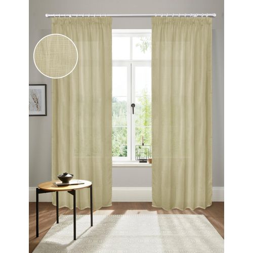 4068222729969 - Gardine ANDAS Tursik Gr 3 beige (cream) B140cm H225cm Leinenstruktur Polyester Gardinen Blickdicht Leinenlook Polyester