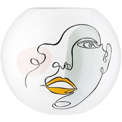 4063387581421 - Tischvase CASABLANCA BY GILDE Kugelvase rund Voir weiß H 215 cm weiß B25cm H215cm T25cm Ø25cm Vasen
