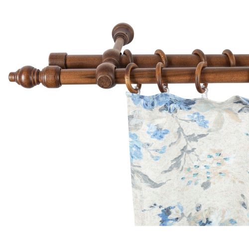 5949127011047 - Gardinenstange »Filigrano« 2 läufig-läufig Fixmass 28 mm Holz verschiedene Längen und Farben Komplettset