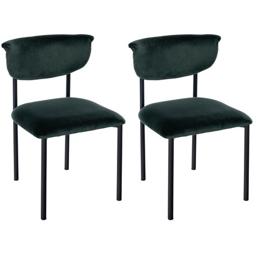 4255716371678 - 2er Set Esszimmerstuhl Gambell Samt Küchenstuhl bis 130 kg belastbar Stuhl mit Rückenlehne für Küche Wohnzimmer oder Schlafzimmer 4255716371678 - 2er Set Esszimmerstuhl Gambell Samt Küchenstuhl bis 130 kg belastbar Stuhl mit Rückenlehne für Küche Wohnzimmer oder Schlafzimmer