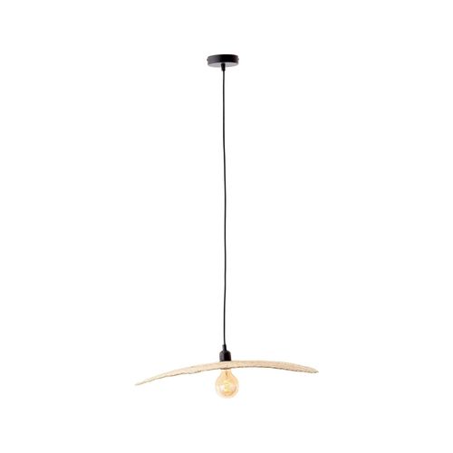 4004353393334 - Lampe Jefter Pendelleuchte 1flg schwarz natur 1x A60 E27 52W Kabel kürzbar   in der Höhe einstellbar - braun - Brilliant