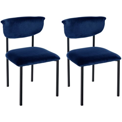 4255716371692 - 2er Set Esszimmerstuhl Gambell Samt Küchenstuhl bis 130 kg belastbar Stuhl mit Rückenlehne für Küche Wohnzimmer oder Schlafzimmer 4255716371692 - 2er Set Esszimmerstuhl Gambell Samt Küchenstuhl bis 130 kg belastbar Stuhl mit Rückenlehne für Küche Wohnzimmer oder Schlafzimmer