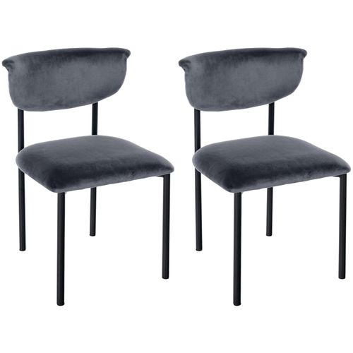 4255716371654 - 2er Set Esszimmerstuhl Gambell Samt Küchenstuhl bis 130 kg belastbar Stuhl mit Rückenlehne für Küche Wohnzimmer oder Schlafzimmer 4255716371654 - 2er Set Esszimmerstuhl Gambell Samt Küchenstuhl bis 130 kg belastbar Stuhl mit Rückenlehne für Küche Wohnzimmer oder Schlafzimmer