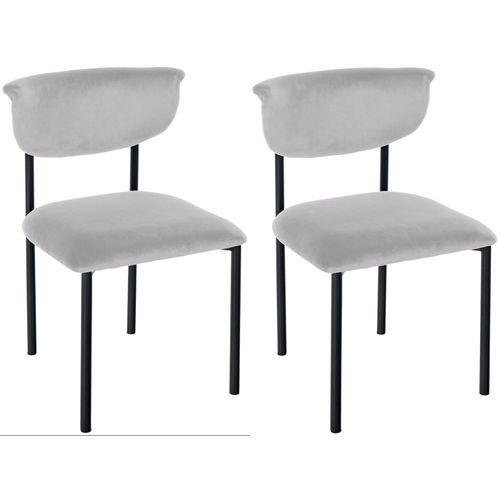 4255716371739 - 2er Set Esszimmerstuhl Gambell Samt Küchenstuhl bis 130 kg belastbar Stuhl mit Rückenlehne für Küche Wohnzimmer oder Schlafzimmer 4255716371739 - 2er Set Esszimmerstuhl Gambell Samt Küchenstuhl bis 130 kg belastbar Stuhl mit Rückenlehne für Küche Wohnzimmer oder Schlafzimmer