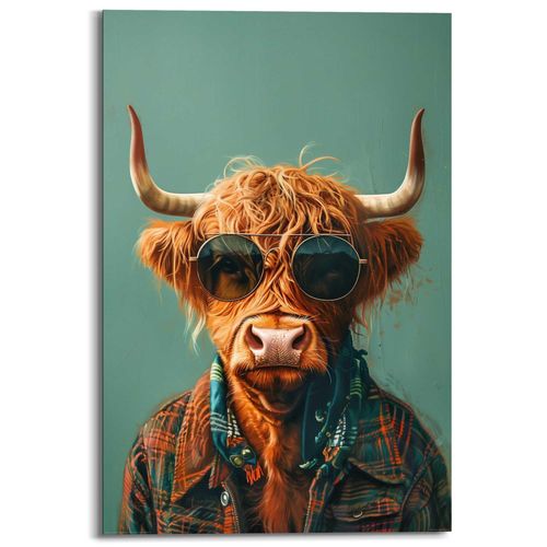 8714597685527 - Deco-Panel REINDERS Gekleidete Kuh bunt (farbe bild(er) mehrfarbig) B60cm H90cm T2cm Bilder Wohnzimmer - Mehrfarbig - MDF - Tiere - 60x90 cm