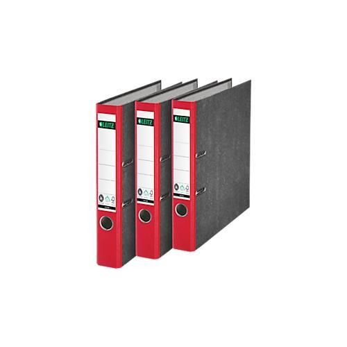 4002432359363 - Ordner LEITZ® 1050 DIN A4 Rückenbreite 52 mm Griffloch geklebtes Rückenschild klimaneutral Hartpappe 1 Stück rot