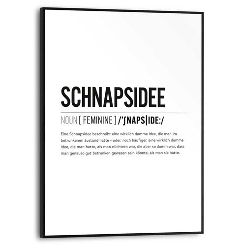 8714597679915 - Poster REINDERS Schnapsidee schwarz (farbe bild(er) schwarz weiß) B30cm H40cm T16cm Bilder Küche - Schwarz-Weiß - MDF - Sprüche - 30x40 cm