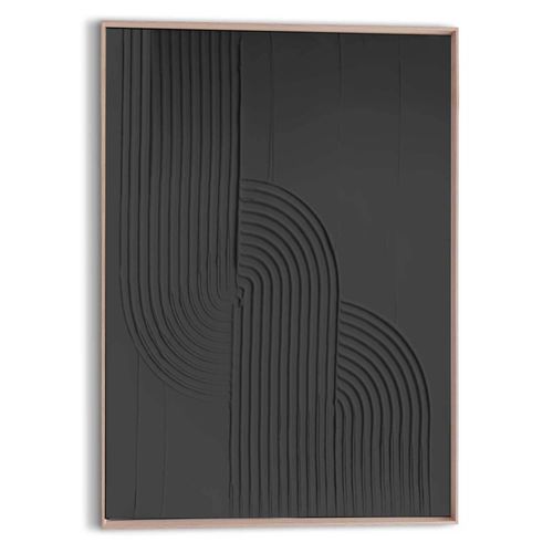 8714597661460 - Wandbild REINDERS Knot - charcoal schwarz (farbe bild(er) schwarz) B50cm H70cm T3cm Bilder Wohnzimmer - Schwarz - MDF - Abstrakt - 50x70 cm