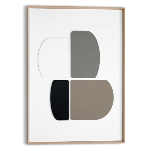 8714597684070 - Wandbild REINDERS Sculpted Silence beige (farbe bild(er) beige) B50cm H70cm T3cm Bilder Wohnzimmer - Beige - MDF - Abstrakt - 50x70 cm