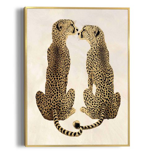 8714597681857 - Poster REINDERS Loving Cheetas gelb (farbe bild(er) gelb) B30cm H40cm T16cm Bilder Hobbyraum - Gelb - MDF - Tiere - 30x40 cm
