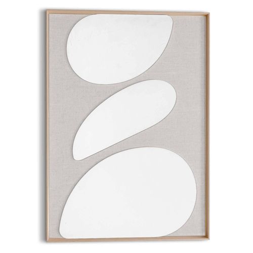 8714597684087 - Wandbild REINDERS Organic Pebbles beige (farbe bild(er) beige) B50cm H70cm T3cm Bilder Wohnzimmer - Beige - MDF - Abstrakt - 50x70 cm