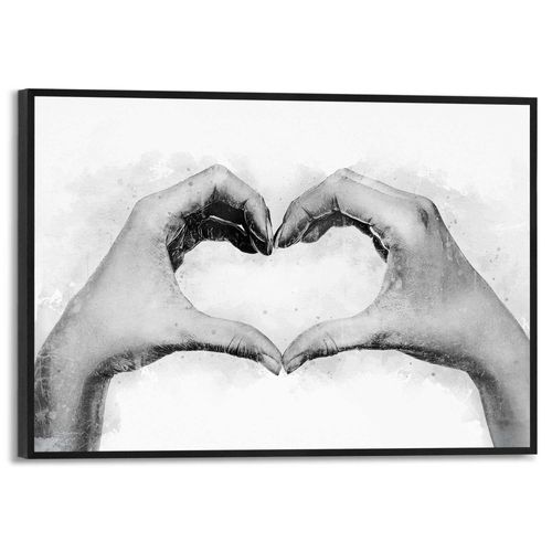 8714597679977 - Poster REINDERS Hands Love schwarz (farbe bild(er) schwarz weiß) B30cm H20cm T16cm Bilder 8714597679977 - Poster REINDERS Hands Love schwarz (farbe bild(er) schwarz weiß) B30cm H20cm T16cm Bilder