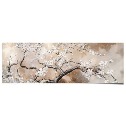 8714597685848 - Poster REINDERS Rustikale Blumen beige (farbe bild(er) beige) B158cm H53cm T01cm Bilder Wohnzimmer - Beige - 170 gr Papier - Blumen und Pflanzen - 158x53 cm