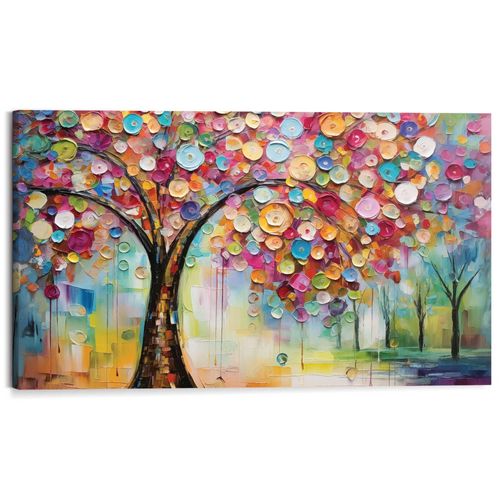 8714597688443 - Deco-Panel REINDERS Mehrfarbiger Baum bunt (farbe bild(er) mehrfarbig) B118cm H70cm T2cm Bilder Wohnzimmer - Mehrfarbig - MDF - Wald - 118x70 cm