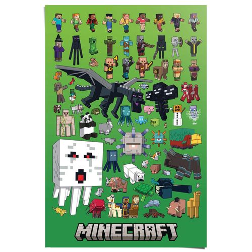 8714597675368 - Poster REINDERS Minecraft - character montage grün (farbe bild(er) grün) B61cm H915cm T01cm Bilder Kinderzimmer - Grün - 150 gr Papier - Games - 61x915 cm 8714597675368 - Poster REINDERS Minecraft - character montage grün (farbe bild(er) grün) B61cm H915cm T01cm Bilder Kinderzimmer - Grün - 150 gr Papier - Games - 61x915 cm