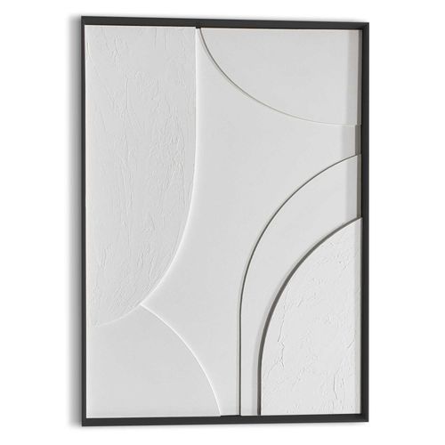 8714597684117 - Wandbild REINDERS Terrace weiß (farbe bild(er) weiß) B50cm H70cm T3cm Bilder Wohnzimmer - Weiß - MDF - Abstrakt - 50x70 cm