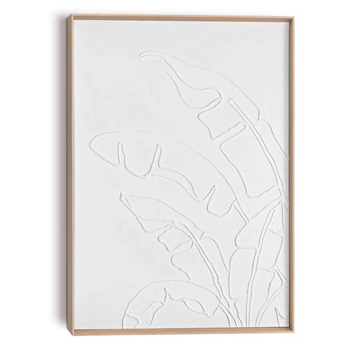 8714597683738 - Wandbild REINDERS Palmblätterrelief weiß (farbe bild(er) weiß) B50cm H70cm T3cm Bilder Wohnzimmer - Weiß - MDF - Blumen und Pflanzen - 50x70 cm 8714597683738 - Wandbild REINDERS Palmblätterrelief weiß (farbe bild(er) weiß) B50cm H70cm T3cm Bilder Wohnzimmer - Weiß - MDF - Blumen und Pflanzen - 50x70 cm