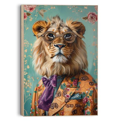 8714597682632 - Wandbild REINDERS Dandy Lion Portrait bunt (farbe bild(er) mehrfarbig) B90cm H60cm T3cm Bilder 8714597682632 - Wandbild REINDERS Dandy Lion Portrait bunt (farbe bild(er) mehrfarbig) B90cm H60cm T3cm Bilder