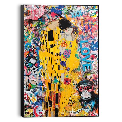 8714597679755 - Wandbild REINDERS The Modern Kiss gelb (farbe bild(er) gelb) B60cm H90cm T3cm Bilder