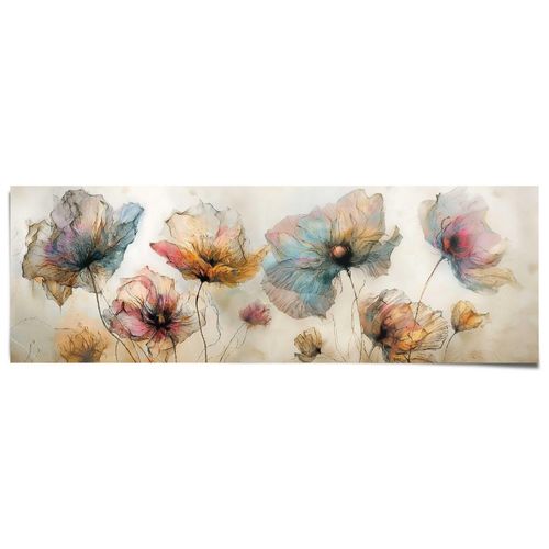 8714597664058 - Poster REINDERS Aquarell Blumen beige (farbe bild(er) beige) B158cm H53cm T01cm Bilder Wohnzimmer - Beige - 170 gr Papier - Blumen und Pflanzen - 158x53 cm 8714597664058 - Poster REINDERS Aquarell Blumen beige (farbe bild(er) beige) B158cm H53cm T01cm Bilder Wohnzimmer - Beige - 170 gr Papier - Blumen und Pflanzen - 158x53 cm