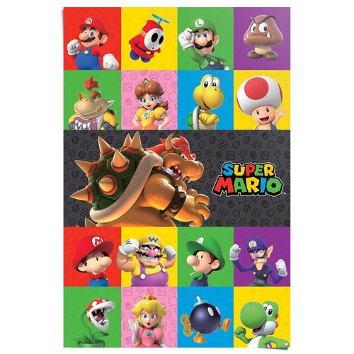 8714597674330 - Poster REINDERS Super Mario - characters bunt (farbe bild(er) mehrfarbig) B61cm H915cm T01cm Bilder Kinderzimmer - Mehrfarbig - 150 gr Papier - Games - 61x915 cm