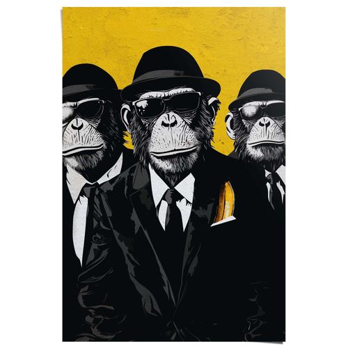 8714597676723 - Poster REINDERS Gangster Brothers schwarz (farbe bild(er) schwarz) B61cm H915cm T01cm Bilder Teenager Zimmer - Schwarz - 150 gr Papier - Tiere - 61x915 cm 8714597676723 - Poster REINDERS Gangster Brothers schwarz (farbe bild(er) schwarz) B61cm H915cm T01cm Bilder Teenager Zimmer - Schwarz - 150 gr Papier - Tiere - 61x915 cm