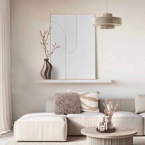 8714597684209 - Wandbild REINDERS Saturn weiß (farbe bild(er) weiß) B70cm H100cm T3cm Bilder Wohnzimmer - Weiß - MDF - Abstrakt - 70x100 cm
