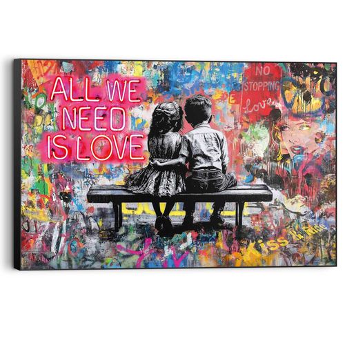 8714597679762 - Wandbild REINDERS Love is All We Need bunt (farbe bild(er) mehrfarbig) B90cm H60cm T3cm Bilder