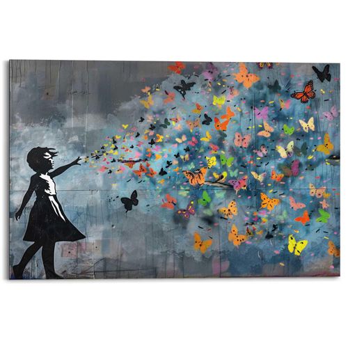 8714597670073 - Deco-Panel REINDERS Mädchen im Stil von Banksy bunt (farbe bild(er) mehrfarbig) B90cm H60cm T2cm Bilder