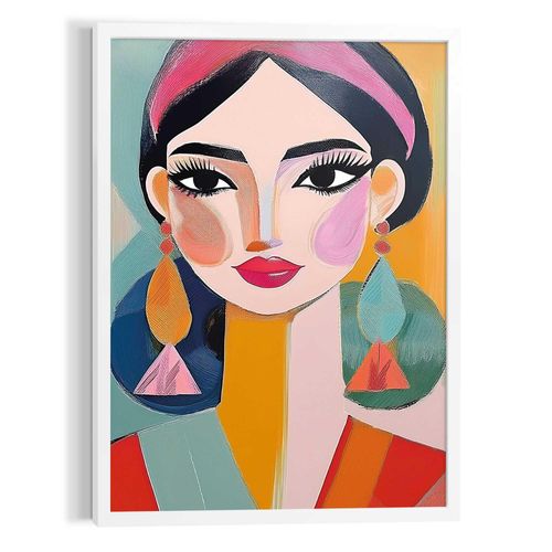 8714597682533 - Poster REINDERS Farbenfrohe Frau bunt (farbe bild(er) mehrfarbig) B50cm H70cm T22cm Bilder Wohnzimmer - Mehrfarbig - MDF - Abstrakt - 50x70 cm 8714597682533 - Poster REINDERS Farbenfrohe Frau bunt (farbe bild(er) mehrfarbig) B50cm H70cm T22cm Bilder Wohnzimmer - Mehrfarbig - MDF - Abstrakt - 50x70 cm