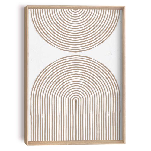 8714597688306 - Wandbild REINDERS Reliefbögen beige (farbe bild(er) beige) B30cm H40cm T3cm Bilder Wohnzimmer - Beige - MDF - Abstrakt - 30x40 cm