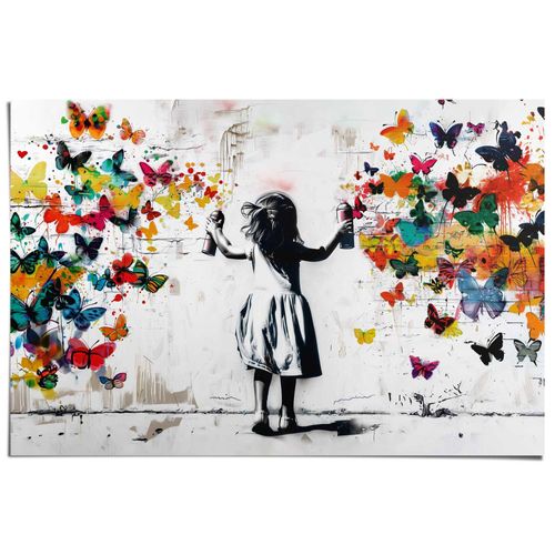8714597676945 - Poster REINDERS Wolke von Schmetterlingen bunt (farbe bild(er) mehrfarbig) B915cm H61cm T01cm Bilder Kinderzimmer - Mehrfarbig - 150 gr Papier - Street Art - 915x61 cm 8714597676945 - Poster REINDERS Wolke von Schmetterlingen bunt (farbe bild(er) mehrfarbig) B915cm H61cm T01cm Bilder Kinderzimmer - Mehrfarbig - 150 gr Papier - Street Art - 915x61 cm