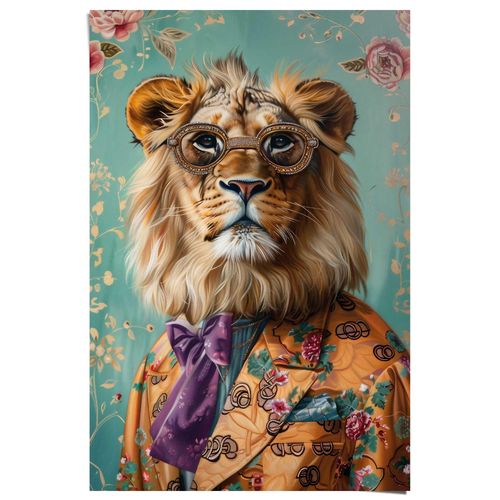 8714597682601 - Poster REINDERS Dandy Lion Portrait bunt (farbe bild(er) mehrfarbig) B61cm H915cm T01cm Bilder Wohnzimmer - Mehrfarbig - 150 gr Papier - Humor - 61x915 cm 8714597682601 - Poster REINDERS Dandy Lion Portrait bunt (farbe bild(er) mehrfarbig) B61cm H915cm T01cm Bilder Wohnzimmer - Mehrfarbig - 150 gr Papier - Humor - 61x915 cm