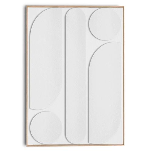 8714597688450 - Wandbild REINDERS Weißes abstraktes weiß (farbe bild(er) weiß) B70cm H100cm T3cm Bilder Schlafzimmer - Weiß - MDF - Abstrakt - 70x100 cm