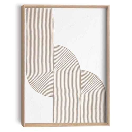 8714597683868 - Wandbild REINDERS Schleife beige (farbe bild(er) beige) B30cm H40cm T3cm Bilder Wohnzimmer - Beige - MDF - Abstrakt - 30x40 cm