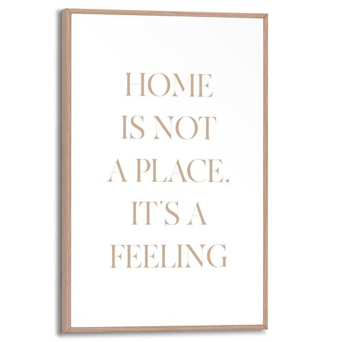 8714597681987 - Poster REINDERS Feeling Home gold (farbe bild(er) gold) B20cm H30cm T16cm Bilder Wohnzimmer - Gold - MDF - Sprüche - 20x30 cm