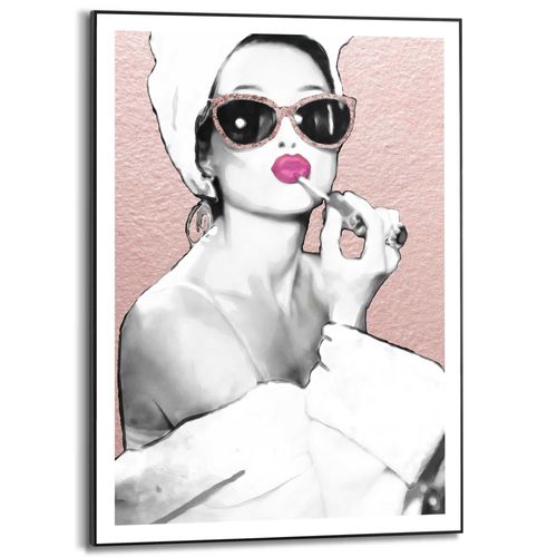 8714597681802 - Poster REINDERS Lipstick Beauty rosa (farbe bild(er) rosa) B50cm H70cm T16cm Bilder Schlafzimmer - Frau - Sonnebrille - Rosa - MDF - Fashion - 50x70 cm