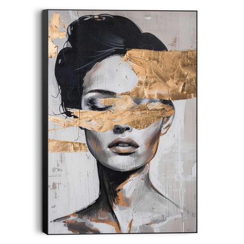 8714597682595 - Wandbild REINDERS Lady Gold schwarz (farbe bild(er) schwarz) B60cm H90cm T3cm Bilder Wohnzimmer - Schwarz - MDF - Menschen - 60x90 cm 8714597682595 - Wandbild REINDERS Lady Gold schwarz (farbe bild(er) schwarz) B60cm H90cm T3cm Bilder Wohnzimmer - Schwarz - MDF - Menschen - 60x90 cm