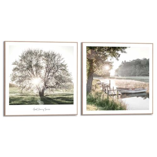 8714597679809 - Poster REINDERS Nature Vibe grün (farbe bild(er) grün) B50cm H50cm T16cm Bilder Home Office - Grün - MDF - Landschaften - 50x50 cm