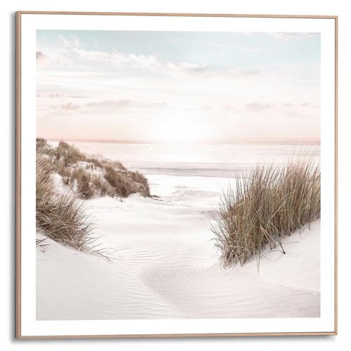 8714597680683 - Poster REINDERS Strand Horizon beige (farbe bild(er) beige) B50cm H50cm T16cm Bilder Wohnzimmer - Dünen - Sonne - Sommer - Beige - MDF - Strand - 50x50 cm