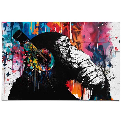8714597670912 - Poster REINDERS Graffiti chimp bunt (farbe bild(er) mehrfarbig) B915cm H61cm T01cm Bilder