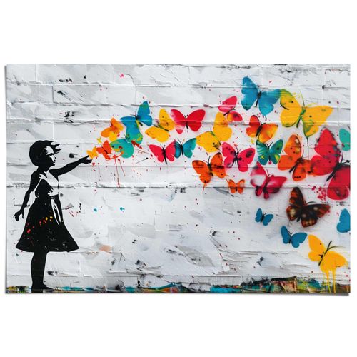8714597673692 - Poster REINDERS Butterfly Girl bunt (farbe bild(er) mehrfarbig) B915cm H61cm T01cm Bilder 8714597673692 - Poster REINDERS Butterfly Girl bunt (farbe bild(er) mehrfarbig) B915cm H61cm T01cm Bilder