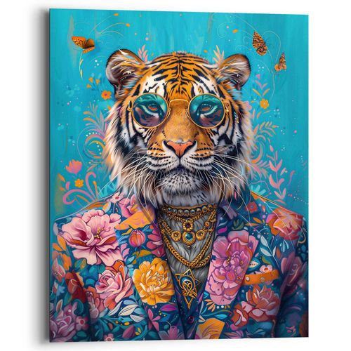 8714597670103 - Deco-Panel REINDERS Dressed Tiger bunt (farbe bild(er) mehrfarbig) B40cm H50cm T2cm Bilder 8714597670103 - Deco-Panel REINDERS Dressed Tiger bunt (farbe bild(er) mehrfarbig) B40cm H50cm T2cm Bilder